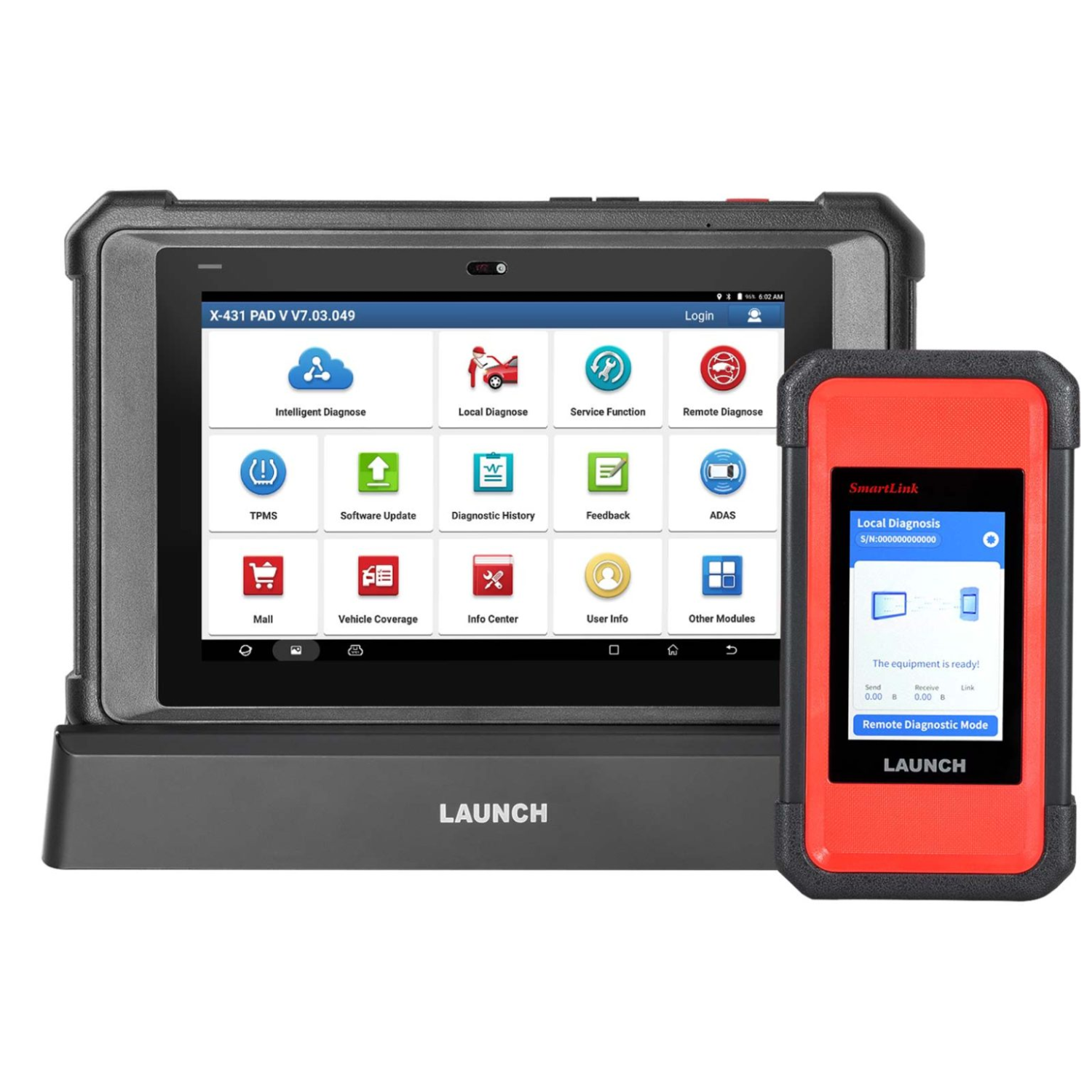 Launch X431 PAD and smartlink vci